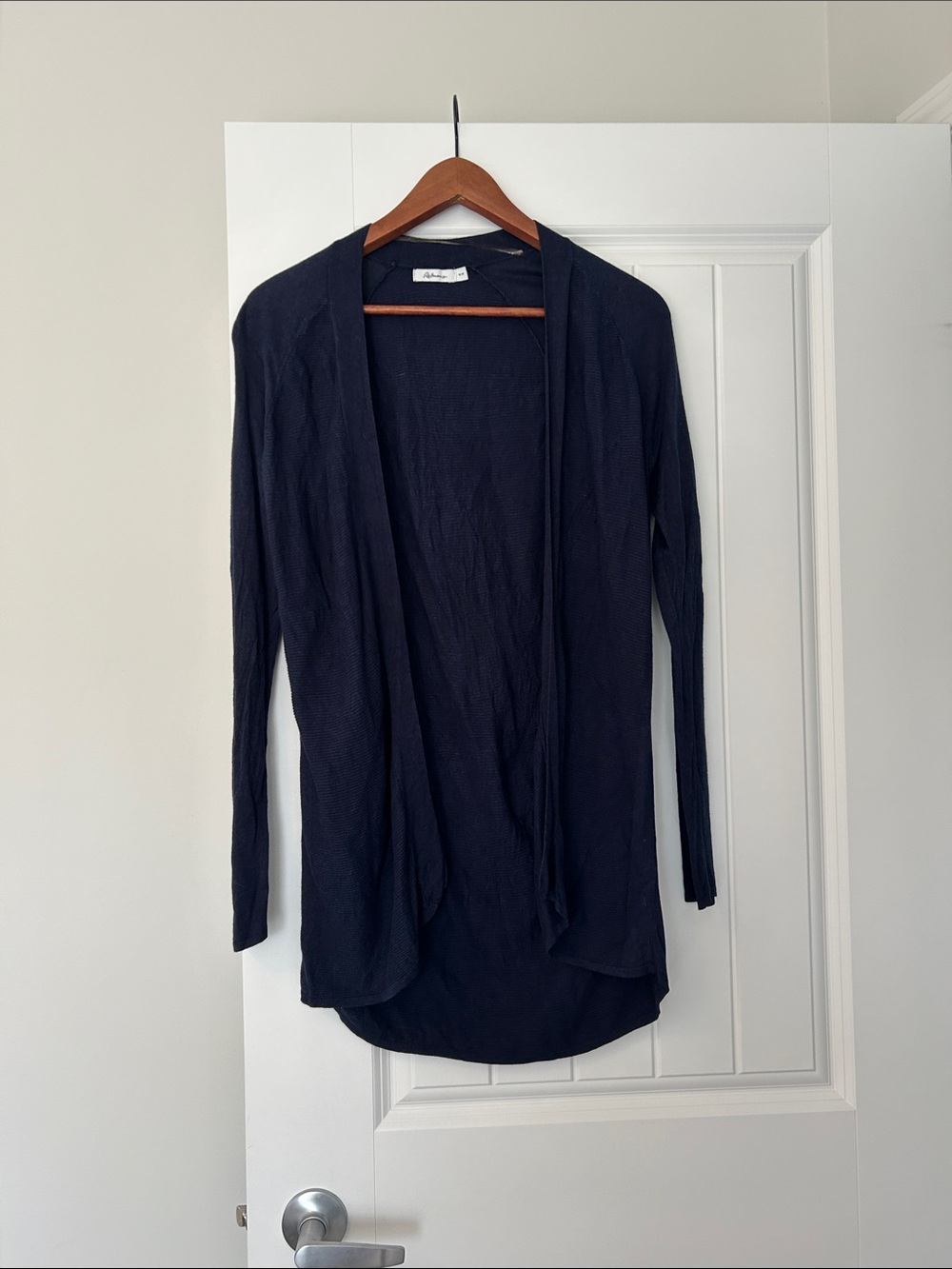 Lightweight Navy Open-Front Women's Cardigan